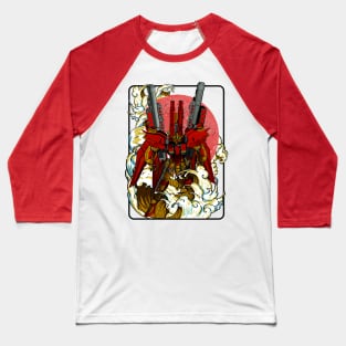 Red Armored Gundam Baseball T-Shirt